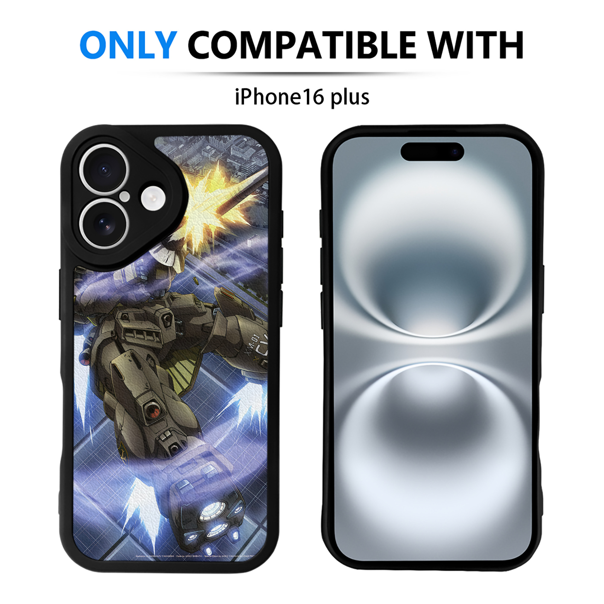 （画像用） 機動戦士ガンダム Mobile Suit Gundam 【iPhone 16シリーズ対応】シリコンスマホケース（レザー調） 材質：シリコン